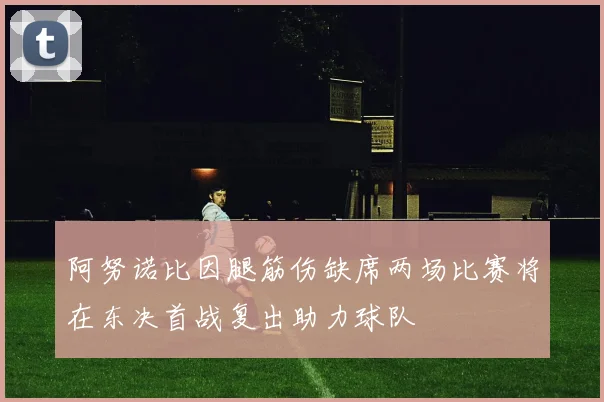 阿努诺比因腿筋伤缺席两场比赛将在东决首战复出助力球队